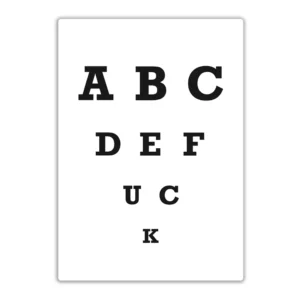 Wandbord 'ABCDEFUCK'