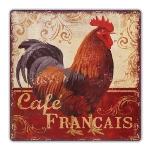Wandbord 'Café Francais (haan)'