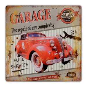 Wandbord 'Garage - the repair of any complexity'