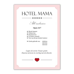 Wandbord 'Hotel Mama'