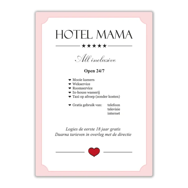 Wandbord 'Hotel Mama'