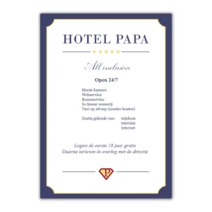 Wandbord 'Hotel Papa'