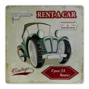 Wandbord 'Rent a Car'
