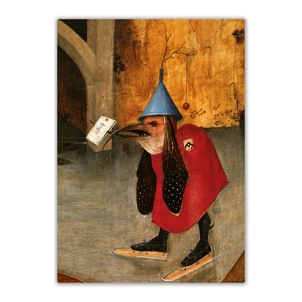 Wandbord Jeroen Bosch 'Snavelbeest'