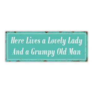Wandbord 'Here lives a lovely lady'
