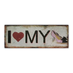 Wandbord 'I love my shoes'