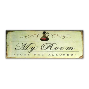Wandbord 'My Room - Boys not allowed'