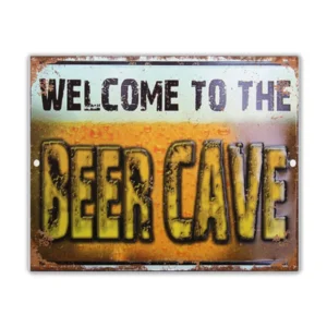 Wandbord 'Welcome to the Beer Cave'