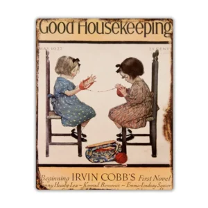 Wandbord 'Good Housekeeping May 1927 - Breiende meisjes'