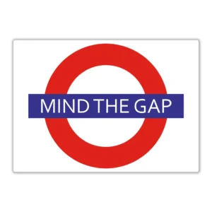 Wandbord 'Mind the gap'