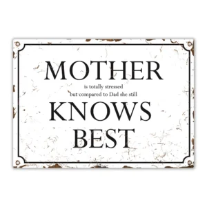 Wandbord 'Mother knows best'