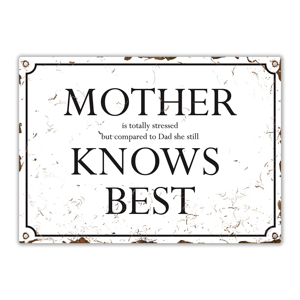 Wandbord 'Mother knows best'
