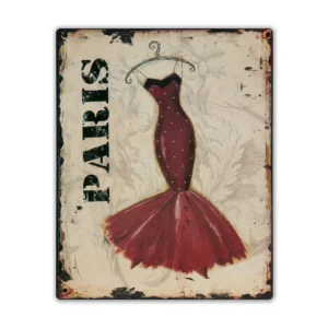 Wandbord 'Paris - jurk'