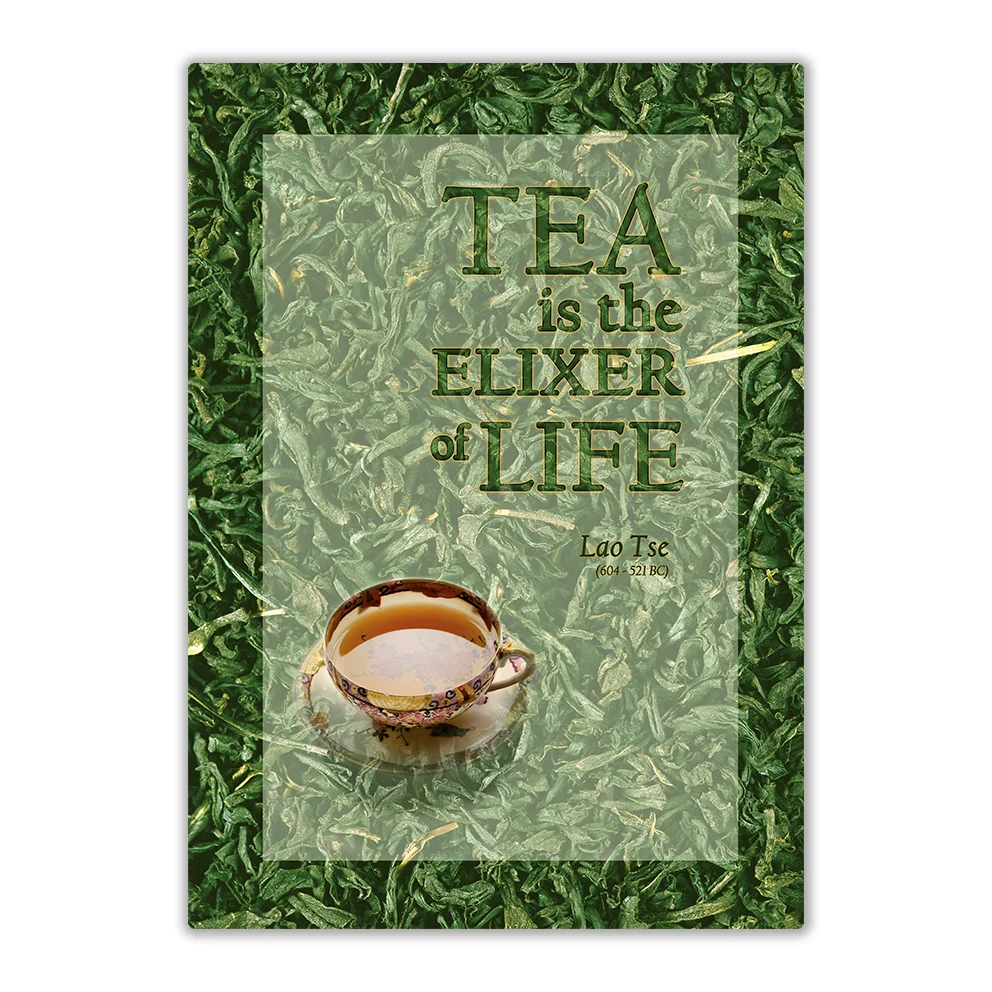 Wandbord 'Tea is the elixer of life'