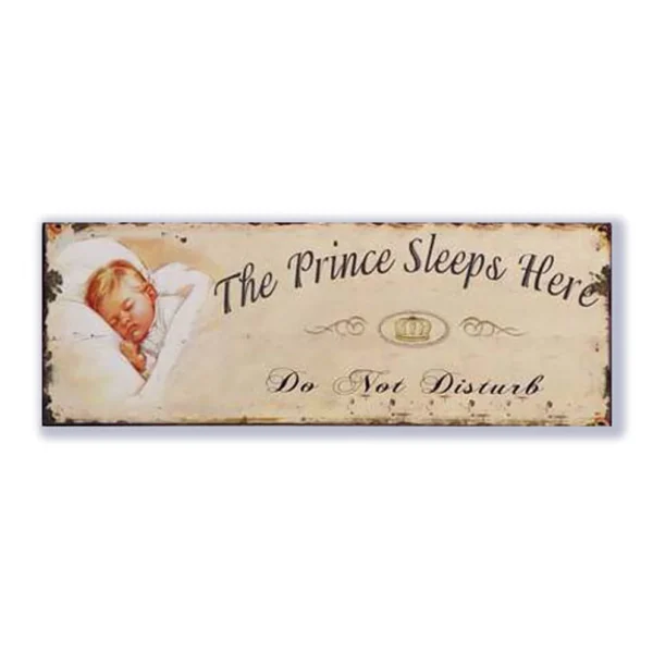 Wandbord 'The Prince sleeps here'
