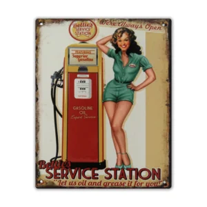 Wandbord 'Betties Service Station'