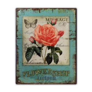 Wandbord 'Flowershop London'