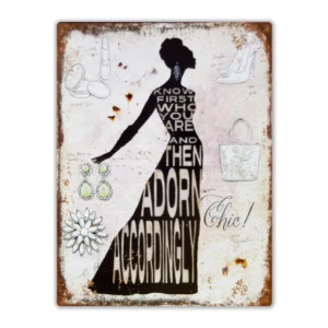 Wandbord 'Know first who you are and then adorn accordingly'