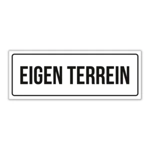 Mededelingbord 'Eigen terrein'