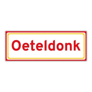 Wandbord 'Gemeentebord Oeteldonk Roodwitgeel'
