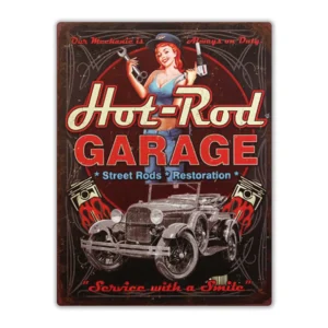 Wandbord 'Hot-Rod Garage'